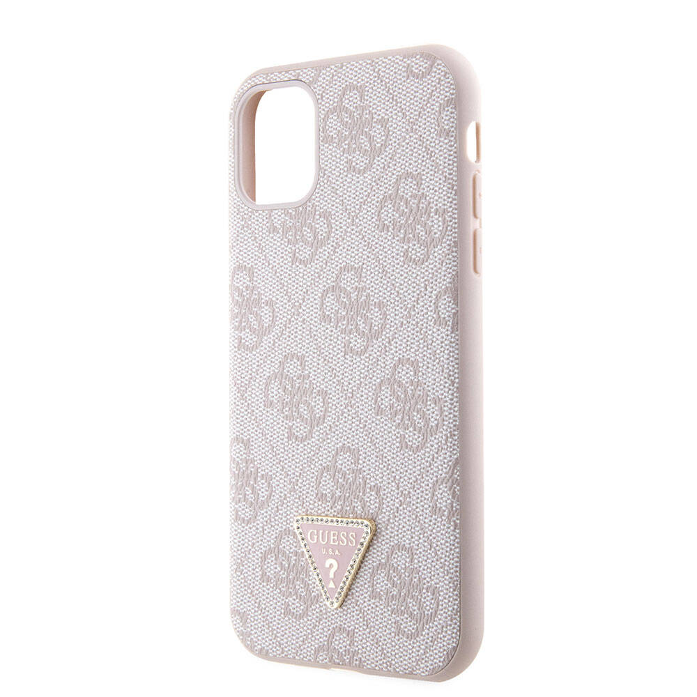 Guess iPhone 11 Kılıf Orjinal Lisanslı PU Deri Taşlı Üçgen Logo 4G Desenli Telefon Kılıfı - 12 Guess iPhone 11 Kılıf Orjinal Lisanslı PU Deri Taşlı Üçgen Logo 4G Desenli Telefon Kılıfı - 12